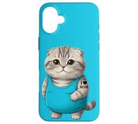 Chat Mom I Love Mom Tatouage Scottish Fold Cute Kitten Coque pour iPhone 16 Plus
