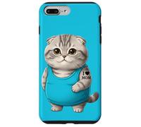 Chat Mom I Love Mom Tatouage Scottish Fold Cute Kitten Coque pour iPhone 7 Plus/8 Plus
