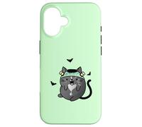 Chat Monstre Frankenstein d'halloween Coque pour iPhone 16