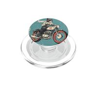 Chat Motard Japonais Cool équitation Moto rétro Amusant PopSockets PopGrip pour MagSafe