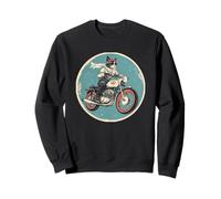 Chat Motard Japonais Cool équitation Moto rétro Amusant Sweatshirt