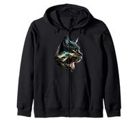 Chat Motif Art Cat Design Chat Domestique J'aime Les Chats Sweat à Capuche