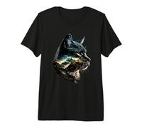 Chat Motif Art Cat Design Chat Domestique J'aime Les Chats T-Shirt Haut de Gamme