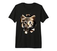 Chat Motif Art Cat Design Chat Domestique J'aime Les Chats T-Shirt Haut de Gamme