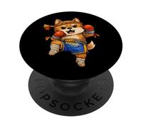 Chat Muay Thai Drôle PopSockets PopGrip Adhésif