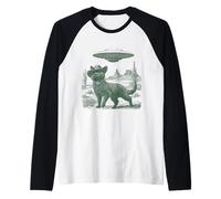 Chat mystérieux dans Un Chapeau désert Rencontre OVNI Style Vintage Manche Raglan
