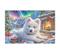 Chat Neige Blanche Puzzle 1000 Pièces pour Adultes Art Moderne Educa Jeu De Réflexion Famille Relaxation Assemblage Amusant Cadeau De Fête 1000 PCS