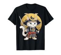 Chat Ninja japonais Kawaii Khao Manee Cat Samouraï T-Shirt