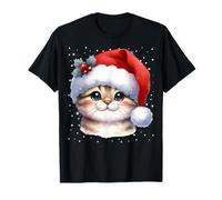 Chat Noël Famille Tenue Enfants Chats Noël T-Shirt