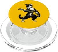 Chat Noir Amusant Rock and Roll Jouant de la Guitare pour Homme et Femme PopSockets PopGrip pour MagSafe