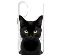 Chat Noir aux Yeux Jaunes Chat en colère Amusant pour Halloween Coque pour iPhone 17