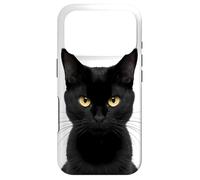 Chat Noir aux Yeux Jaunes Chat en colère Amusant pour Halloween Coque pour iPhone 17 Pro