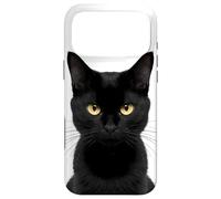 Chat Noir aux Yeux Jaunes Chat en colère Amusant pour Halloween Coque pour iPhone 17 Pro Max