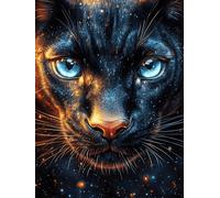 Chat Noir aux Yeux Lumineux Puzzles 300 Pièces pour Adultes Educa Challenge Créatif Activité De Soirée Décoration Intérieure Assemblage Amusant 300 PCS