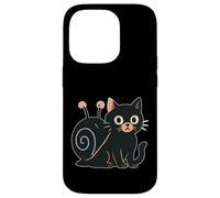 Chat Noir avec Coquille d'escargot Coque pour iPhone 14 Pro