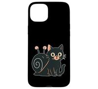 Chat Noir avec Coquille d'escargot Coque pour iPhone 15 Plus