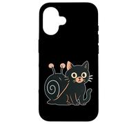 Chat Noir avec Coquille d'escargot Coque pour iPhone 16