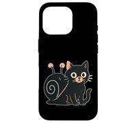 Chat Noir avec Coquille d'escargot Coque pour iPhone 16 Pro
