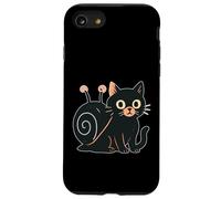 Chat Noir avec Coquille d'escargot Coque pour iPhone SE (2020) / 7/8