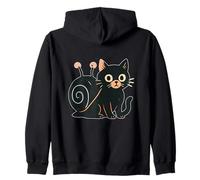 Chat Noir avec Coquille d'escargot Sweat à Capuche