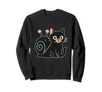 Chat Noir avec Coquille d'escargot Sweatshirt