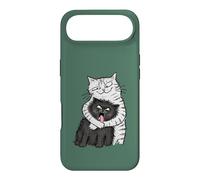 Chat Noir Blanc drôle câlin introverti Humour Sarcastique Coque pour iPhone Air