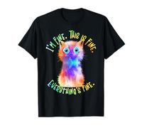 Chat Noir C'est Bien Je suis Bien Tout va Bien Les Femmes T-Shirt