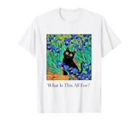 Chat Noir confus drôle What This is All for Van Gogh T-Shirt