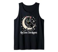 Chat Noir Croissant de Lune - Neuf Vies Zéro Regrets Débardeur