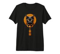 Chat Noir de l'Égypte Ancienne T-Shirt Haut de Gamme