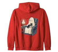 Chat Noir et fantôme endormi : Chat Douillet Sweat à Capuche