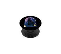 Chat Noir Fireflies Lover Halloween Cottagecore Starry Night PopSockets PopGrip Adhésif