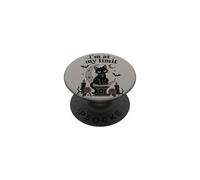 Chat Noir Gothique Humour Lune Sarcastique sorcière Chauve-Souris PopSockets PopGrip Adhésif