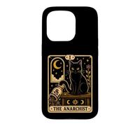 Chat Noir Halloween Le Tarot anarchiste Gothique sorcière Art Coque pour iPhone 15 Pro