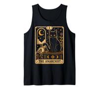 Chat Noir Halloween Le Tarot anarchiste Gothique sorcière Art Débardeur