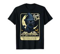 Chat Noir Halloween Salem Club de Lecture Sorcière Vintage T-Shirt