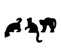 Chat Noir Haut de Porte, Silhouette de chat noir pour couronne, Décorations Halloween Silhouettes Mignonnes Animaux