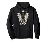 Chat Noir Lunaire Halloween Papillon sorcière Occulte Femme céleste Sweat à Capuche