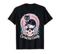 Chat Noir maudit mais câlin Halloween Effrayant T-Shirt