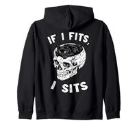 Chat Noir Mème Squelette Crâne Halloween Humour Si ça va Je Sweat à Capuche