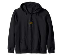 Chat Noir Mignon aux Yeux Jaunes Sweat à Capuche