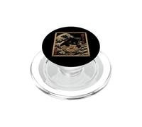Chat Noir Mignon avec Ramen et Vagues PopSockets PopGrip pour MagSafe