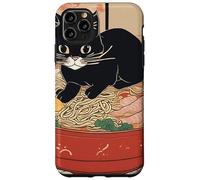chat noir mignon - Bol de ramen style art japonais humour Coque pour iPhone 11 Pro Max