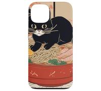 chat noir mignon - Bol de ramen style art japonais humour Coque pour iPhone 13