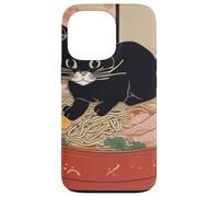 chat noir mignon - Bol de ramen style art japonais humour Coque pour iPhone 13 Pro