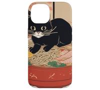 chat noir mignon - Bol de ramen style art japonais humour Coque pour iPhone 14