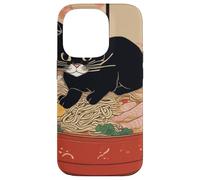 chat noir mignon - Bol de ramen style art japonais humour Coque pour iPhone 14 Pro