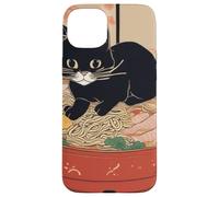 chat noir mignon - Bol de ramen style art japonais humour Coque pour iPhone 15 Plus