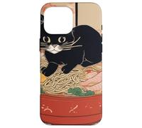 chat noir mignon - Bol de ramen style art japonais humour Coque pour iPhone 16 Pro Max