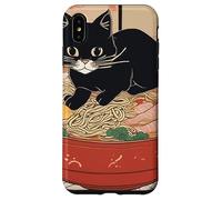 chat noir mignon - Bol de ramen style art japonais humour Coque pour iPhone XS Max